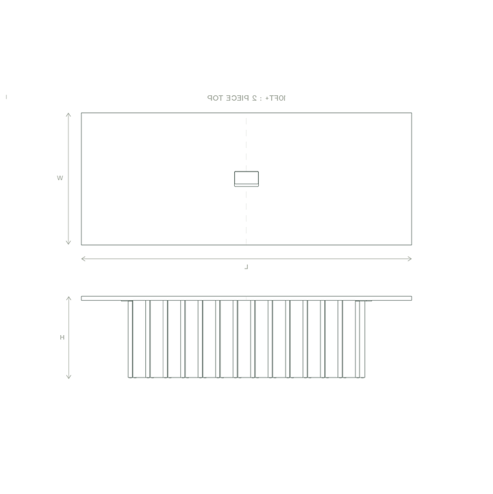 slant conference table dimensions